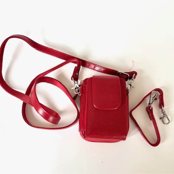 WalletBe Crossbody Purse by Dimo Gear, Red Leather Accordion Style Wallet   NWOT - Picture 2 of 4